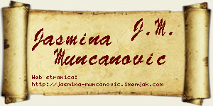Jasmina Munćanović vizit kartica